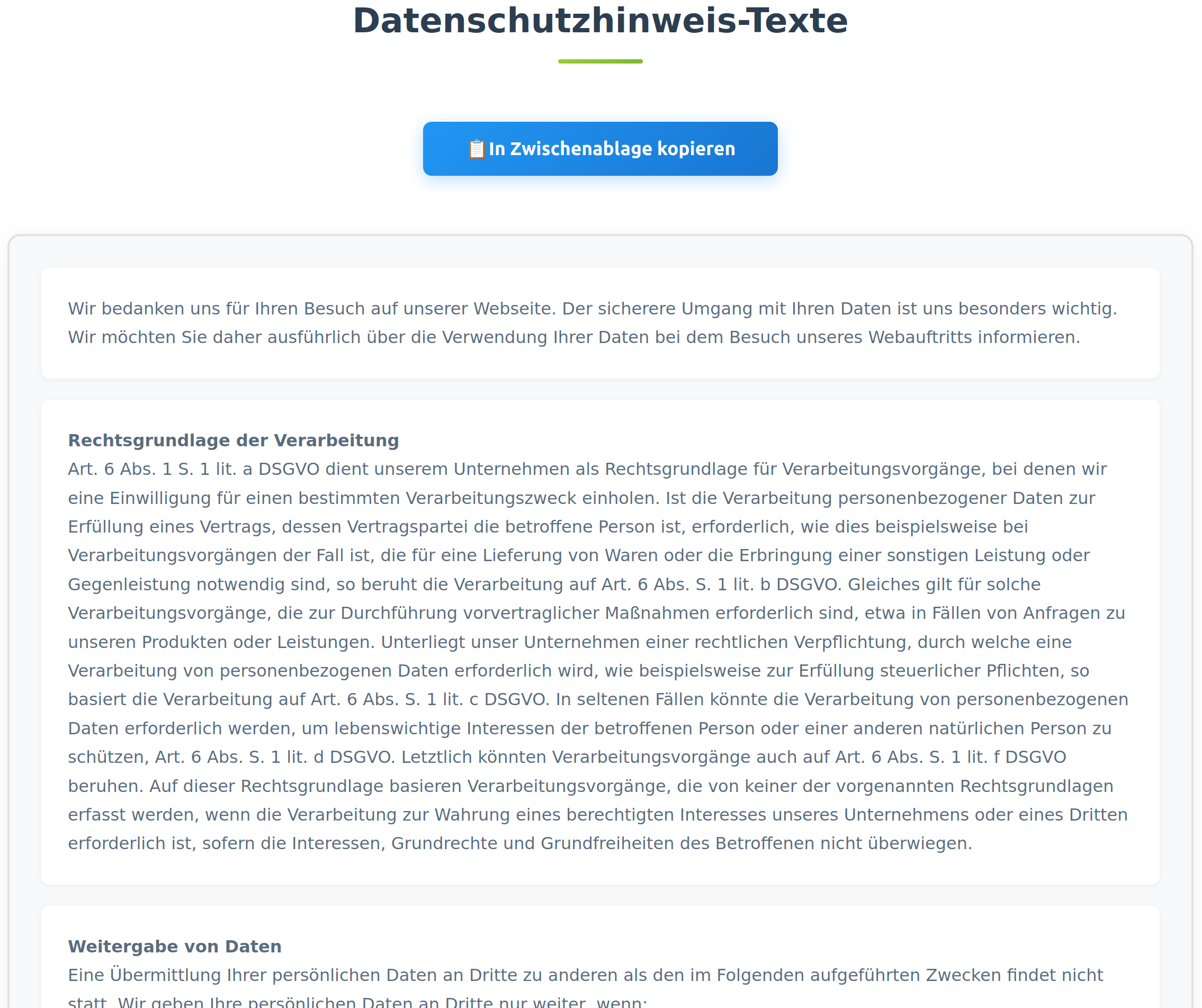 Datenschutzerklärung